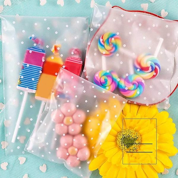 gift wrap 300 pcs candy bag clear cookie bags party favor self-adhesive sealing white polka dot plastic
gift wrap 300 pcs candy bag clear cookie bags party favor self-adhesive sealing white polka dot plastic