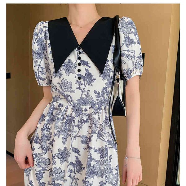 korean summer puff long sleeve fashion floral print chiffon dress femme lapel robe lady dressed vintage 8wfq, Black;gray
korean summer puff long sleeve fashion floral print chiffon dress femme lapel robe lady dressed vintage 8wfq, Black;gray