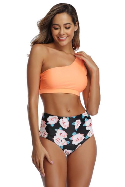 fashion high waist bikini one shoulder swimsuit split print one-piece suits
fashion high waist bikini one shoulder swimsuit split print one-piece suits