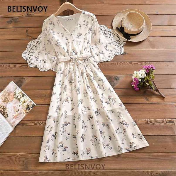 elegant summer chiffon midi dress women v-neck floral printed sweet flared sleeves vestidos drawstring ladies boho sundress 210520, Black;gray
elegant summer chiffon midi dress women v-neck floral printed sweet flared sleeves vestidos drawstring ladies boho sundress 210520, Black;gray