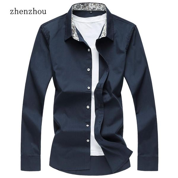 zhenzhou solid men dress shirt long sleeve -8xl plus size slim fit shirts 2021 fashion camisas social masculina men's casual, White;black
zhenzhou solid men dress shirt long sleeve -8xl plus size slim fit shirts 2021 fashion camisas social masculina men's casual, White;black