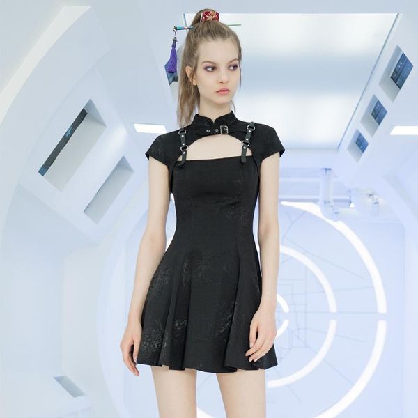party dresses punkrave women's chinese style knight series hardcore punk polyester jacquard short sleeve half dress, White;black
party dresses punkrave women's chinese style knight series hardcore punk polyester jacquard short sleeve half dress, White;black