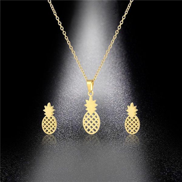 simple stainless steel lucky hollow plant fruit pineapple pendant chain necklace love woman mother girl gift wedding jewelry necklaces, Silver
simple stainless steel lucky hollow plant fruit pineapple pendant chain necklace love woman mother girl gift wedding jewelry necklaces, Silver