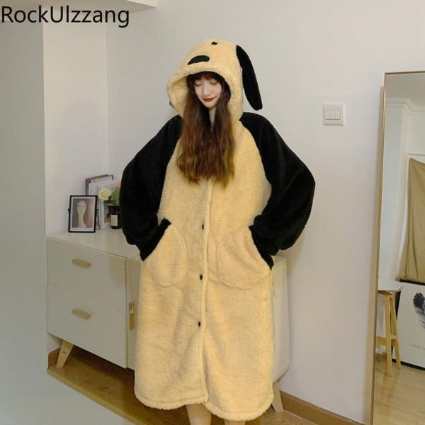 women's sleepwear winter thick women warm button up cartoon ear hooded loose outfit plush flannel robes sleep night home lounge pajama, Black;red
women's sleepwear winter thick women warm button up cartoon ear hooded loose outfit plush flannel robes sleep night home lounge pajama, Black;red