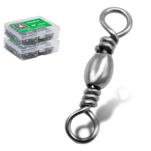 fishing hooks 50-100pcs/box stainless steel ball bearing connector high strength rolling swivel solid ring lure accessories
fishing hooks 50-100pcs/box stainless steel ball bearing connector high strength rolling swivel solid ring lure accessories