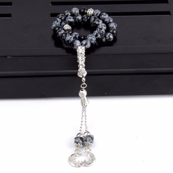 charm bracelets 8mm natural snowflake jaspers men rosary beaded & bangles 33 prayer beads muslim bracelet pulseira feminina, Golden;silver
charm bracelets 8mm natural snowflake jaspers men rosary beaded & bangles 33 prayer beads muslim bracelet pulseira feminina, Golden;silver