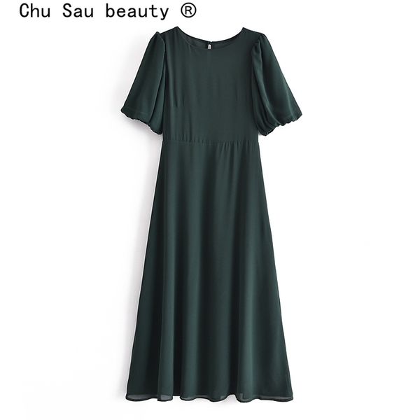 fashion summer vintage style solid colour chiffon midi dress women casual short sleeve o-neck dresses female vestidos 210508, Black;gray
fashion summer vintage style solid colour chiffon midi dress women casual short sleeve o-neck dresses female vestidos 210508, Black;gray