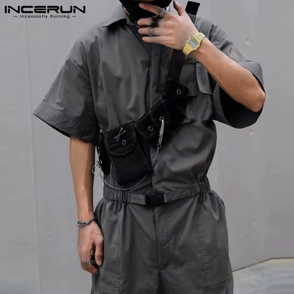 men's pants incerun 2021 s japanese style overalls solid color rompers pant retro fashion simple cargo casual multi pocket jumpsuit s-5, Black
men's pants incerun 2021 s japanese style overalls solid color rompers pant retro fashion simple cargo casual multi pocket jumpsuit s-5, Black