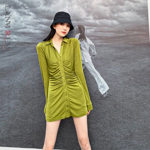 women green pleated drawstring shirt dress v-neck long sleeve loose fit fashion tide spring autumn 2e1085 210507, Black;gray
women green pleated drawstring shirt dress v-neck long sleeve loose fit fashion tide spring autumn 2e1085 210507, Black;gray