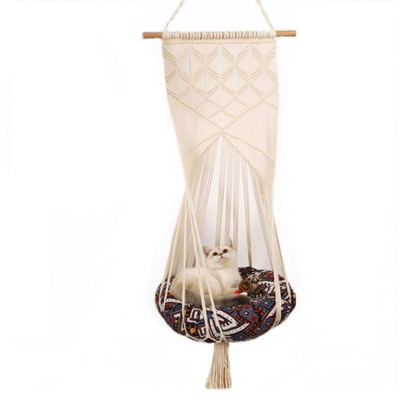 handwoven pet cat hammock kitten cage macrame bed hanging soft chair for home decoration (no mat) beds & furniture
handwoven pet cat hammock kitten cage macrame bed hanging soft chair for home decoration (no mat) beds & furniture