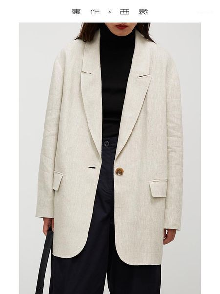 west suit jacket women imported linen women's thin loose oversize design sense suits & blazers, White;black
west suit jacket women imported linen women's thin loose oversize design sense suits & blazers, White;black