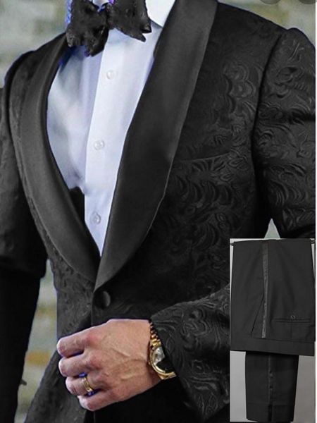 groomsmen black pattern groom tuxedos shawl satin lapel men suits 2 pieces wedding bridegroom ( jacket + pants bow tie ) d302 men's & b, White;black
groomsmen black pattern groom tuxedos shawl satin lapel men suits 2 pieces wedding bridegroom ( jacket + pants bow tie ) d302 men's & b, White;black