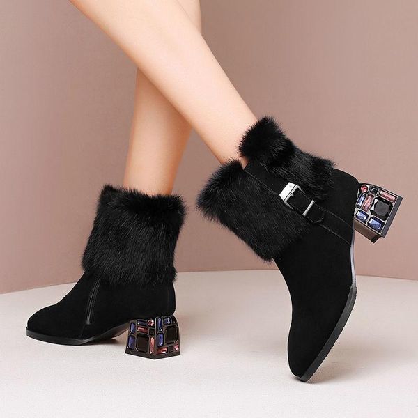 boots women fur short boots,warm winter shoes 2021,pointed toe, colorful rhinestone mid heel,fashion female footware,black,
boots women fur short boots,warm winter shoes 2021,pointed toe, colorful rhinestone mid heel,fashion female footware,black,