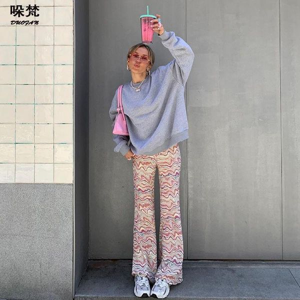 women's pants & capris duofan y2k baggy women streetwear high waisted flare loose casual print sweatpants harajuku vintage trousers, Black;white
women's pants & capris duofan y2k baggy women streetwear high waisted flare loose casual print sweatpants harajuku vintage trousers, Black;white