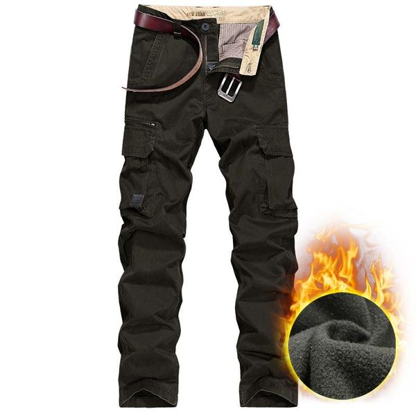 men's multi-pocket overalls winter plus velvet cotton tactical pants casual ooutdoor washed military trousers, Black
men's multi-pocket overalls winter plus velvet cotton tactical pants casual ooutdoor washed military trousers, Black