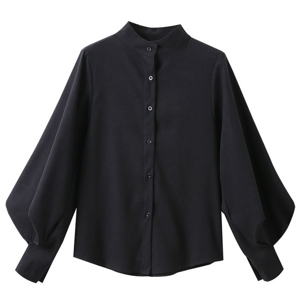 big lantern sleeve blouse women autumn winter single breasted stand collar shirts office work blouse solid vintage blouse shirts, White
big lantern sleeve blouse women autumn winter single breasted stand collar shirts office work blouse solid vintage blouse shirts, White