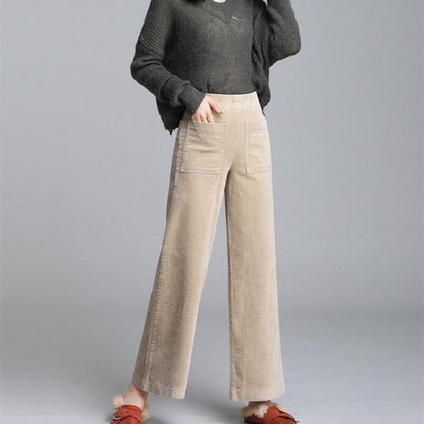 women's pants & capris fashion casual corduroy female solid color girl elastic band trousers lady wide leg, Black;white
women's pants & capris fashion casual corduroy female solid color girl elastic band trousers lady wide leg, Black;white
