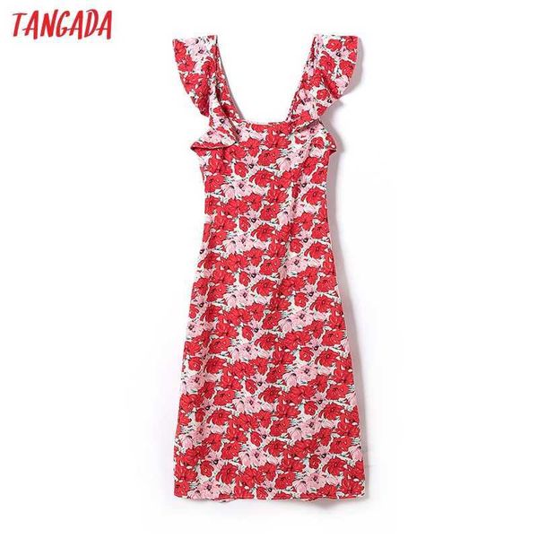 tangada fashion women red flowers print strap dress sleeveless backless female casual long dress 6h39 210609, Black;gray
tangada fashion women red flowers print strap dress sleeveless backless female casual long dress 6h39 210609, Black;gray