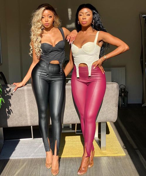 high waist leather autumn womens capris winter solid color front split hem pencil fashion slim fit trousers s 2xl, Black;white
high waist leather autumn womens capris winter solid color front split hem pencil fashion slim fit trousers s 2xl, Black;white