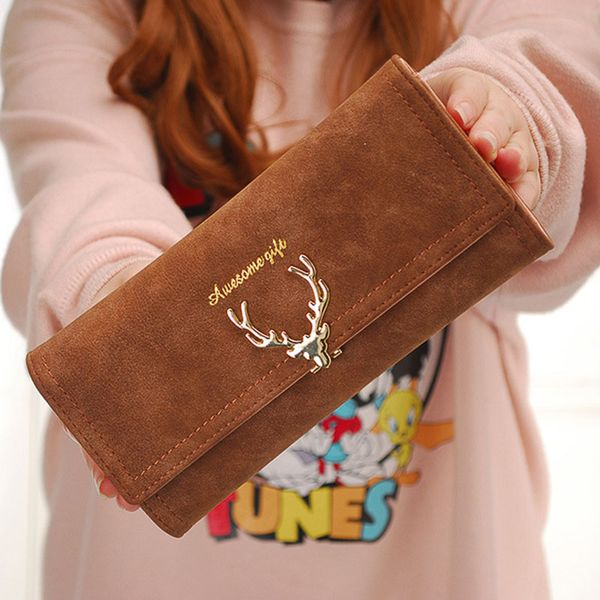 new fashion trendy cool pu wallet leather frosted ladies long three fold deer head multi card position zipper buckle wallet clutch purs, Red;black
new fashion trendy cool pu wallet leather frosted ladies long three fold deer head multi card position zipper buckle wallet clutch purs, Red;black