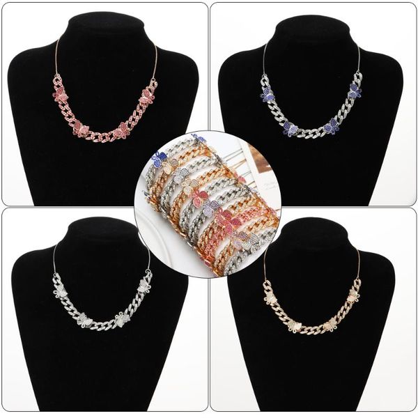 pendant necklaces cuban link chain necklace for women rhinestone inlaid hip hop butterfly choker, Silver
pendant necklaces cuban link chain necklace for women rhinestone inlaid hip hop butterfly choker, Silver