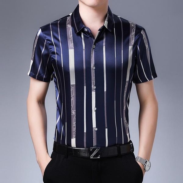 men's casual shirts men clothing 2021 lapel shirt short sleeve fashion thin print cardigan trend camisas para hombre, White;black
men's casual shirts men clothing 2021 lapel shirt short sleeve fashion thin print cardigan trend camisas para hombre, White;black