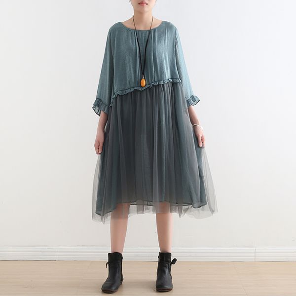 johnature office lady lace dress summer clothes for women a-line half sleeve solid knee-length o-neck loose chiffon women dress 210521, Black;gray
johnature office lady lace dress summer clothes for women a-line half sleeve solid knee-length o-neck loose chiffon women dress 210521, Black;gray