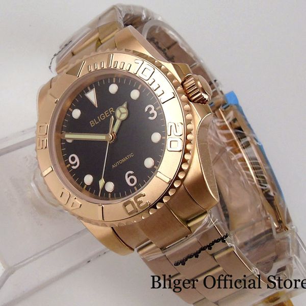 bliger rose gold coated 40mm sub mechanical men's watch unidirectional bezel green lighting bright iron tablet oyster bracelet miyota 8, Slivery;brown
bliger rose gold coated 40mm sub mechanical men's watch unidirectional bezel green lighting bright iron tablet oyster bracelet miyota 8, Slivery;brown