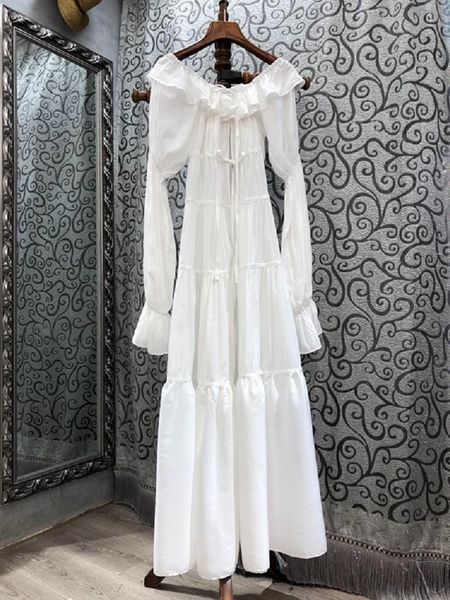 capris white 2021 spring summer casual woman slash neck ruffle deco long sleeve maxi bohemian beach, Black;gray
capris white 2021 spring summer casual woman slash neck ruffle deco long sleeve maxi bohemian beach, Black;gray