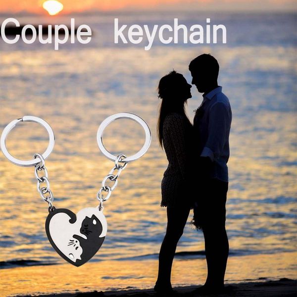 keychains 2021 fashion stainless steel creative keychain heart shaped cat stitching couple commemorate jewelry boy gift key ring, Silver
keychains 2021 fashion stainless steel creative keychain heart shaped cat stitching couple commemorate jewelry boy gift key ring, Silver