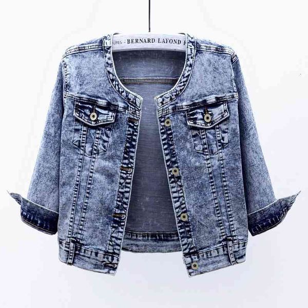 jacket autumn vintage blue denim coat women slim o-neck three quarter sleeve short jeans jacket female outerwear chaqueta mujer, Black;brown
jacket autumn vintage blue denim coat women slim o-neck three quarter sleeve short jeans jacket female outerwear chaqueta mujer, Black;brown
