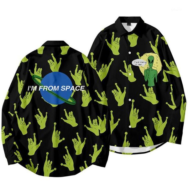 autumn shirt for men alien elements fashion trendy personality loose long-sleeved digital printing men's casual shirts, White;black
autumn shirt for men alien elements fashion trendy personality loose long-sleeved digital printing men's casual shirts, White;black