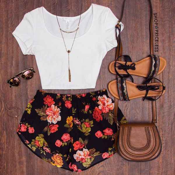 women's shorts fashion women summer trousers print casual high waist beach sports short, White;black
women's shorts fashion women summer trousers print casual high waist beach sports short, White;black