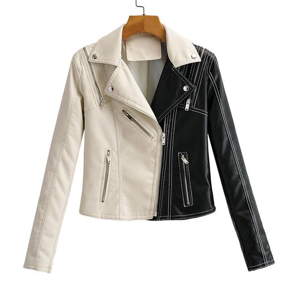 women's leather & faux ailegogo autumn women streetwear moto biker pu soft jacket turndown collar zipper short coat ladies outwear, Black
women's leather & faux ailegogo autumn women streetwear moto biker pu soft jacket turndown collar zipper short coat ladies outwear, Black