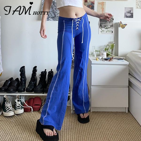 women's pants & capris lace up mid waist flare women casual baggy sweatpants joggers reverse thread knitted cargo streetwear 2021 iamty, Black;white 
women's pants & capris lace up mid waist flare women casual baggy sweatpants joggers reverse thread knitted cargo streetwear 2021 iamty, Black;white