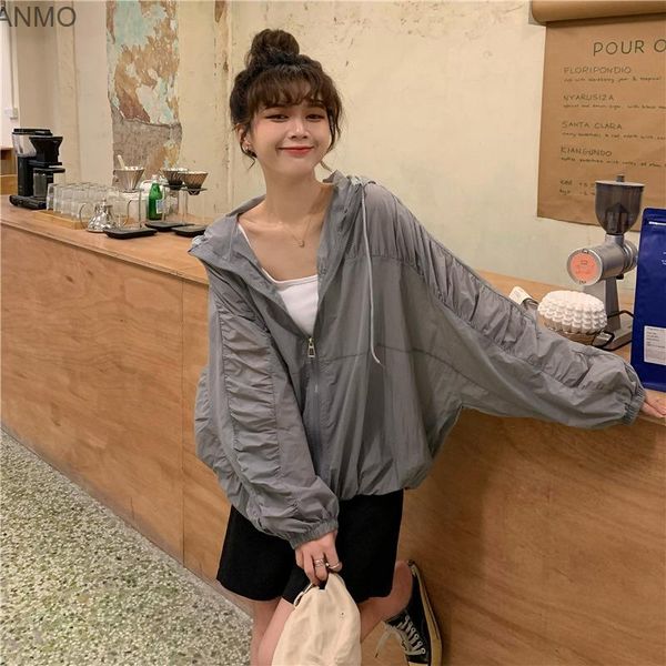 women's jackets coat thin 2021 summer loose sunscreen shirt lazy wind long sleeve hooded white top, Black;brown
women's jackets coat thin 2021 summer loose sunscreen shirt lazy wind long sleeve hooded white top, Black;brown