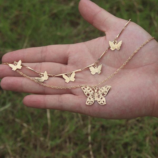 chains elegance pretty butterfly pendant neckalce for women charming multilayer gold chain necklaces party wedding jewelry gift, Silver
chains elegance pretty butterfly pendant neckalce for women charming multilayer gold chain necklaces party wedding jewelry gift, Silver