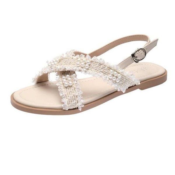 sandals open toe women's 2021 fashion simple cross vamp pearl embellished small fresh casual all-match, Black
sandals open toe women's 2021 fashion simple cross vamp pearl embellished small fresh casual all-match, Black