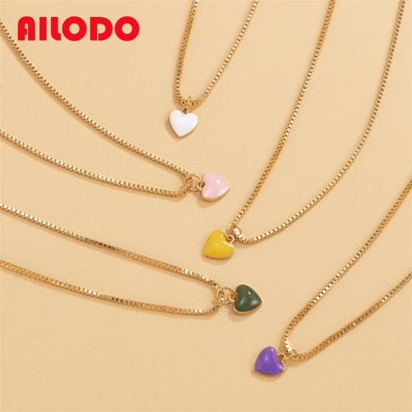 pendant necklaces ailodo multicolor heart oil drop necklace for women simple fashion party wedding statement collier femme gift, Silver
pendant necklaces ailodo multicolor heart oil drop necklace for women simple fashion party wedding statement collier femme gift, Silver