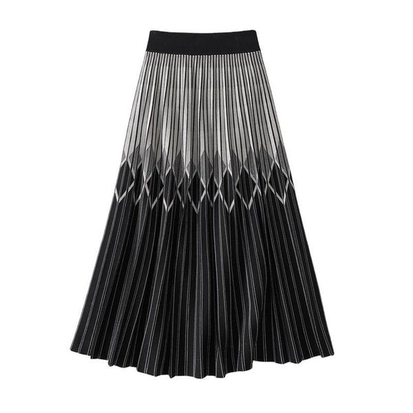 skirts shuchan long for women vintage knitting pleated geometric ankle-length empire clothes korean style, Black
skirts shuchan long for women vintage knitting pleated geometric ankle-length empire clothes korean style, Black