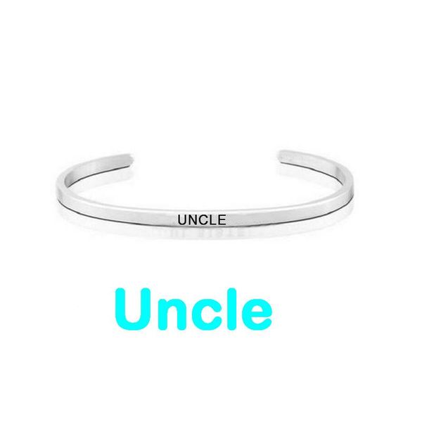 bangle word uncle stainless steel positive inspirational quote cuff bracelets mantra family members gift bangles, Black
bangle word uncle stainless steel positive inspirational quote cuff bracelets mantra family members gift bangles, Black