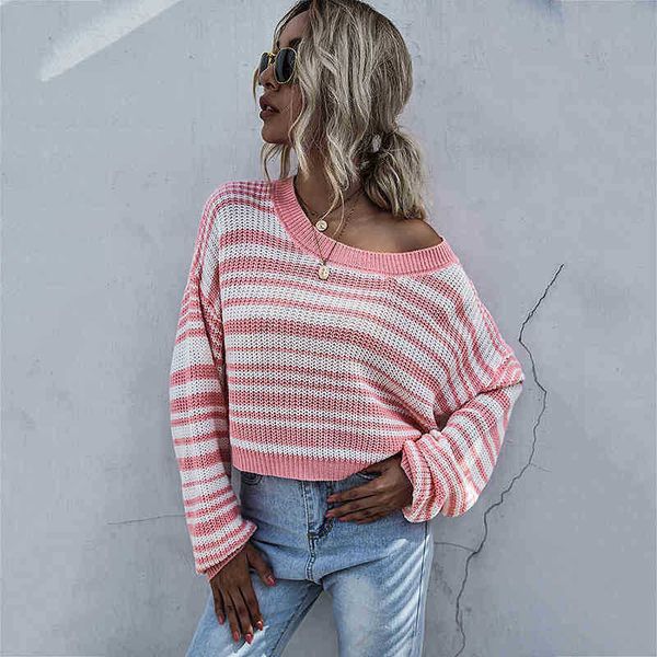 women's sweaters sweaters oversized striped sweater batwing sleeve pullovers knitted women arrivals autumn loose o-neck ou xqle, White;black
women's sweaters sweaters oversized striped sweater batwing sleeve pullovers knitted women arrivals autumn loose o-neck ou xqle, White;black