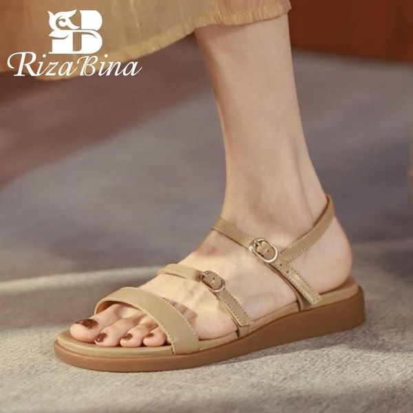 sandals rizabina 2021 genuine leather summer women flat heels buckle strap vintage shoes ladies footwear size 34-40, Black
sandals rizabina 2021 genuine leather summer women flat heels buckle strap vintage shoes ladies footwear size 34-40, Black