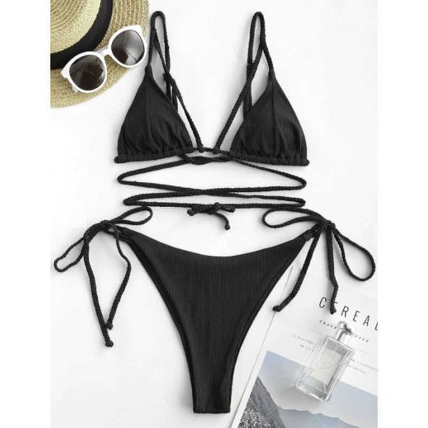 rib nylon swimsuit braided lace up bikini strap open back 2021 summer new, White;black
rib nylon swimsuit braided lace up bikini strap open back 2021 summer new, White;black