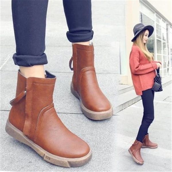 boots 2021 autumn winter women leather flat ankle female casual shoes short for black brown 35-40
boots 2021 autumn winter women leather flat ankle female casual shoes short for black brown 35-40
