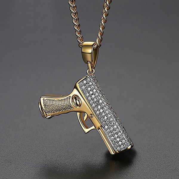 pendant necklaces hip hop cz stone paved bling iced out two tone gun pendants necklace for men rapper jewelry drop, Silver
pendant necklaces hip hop cz stone paved bling iced out two tone gun pendants necklace for men rapper jewelry drop, Silver