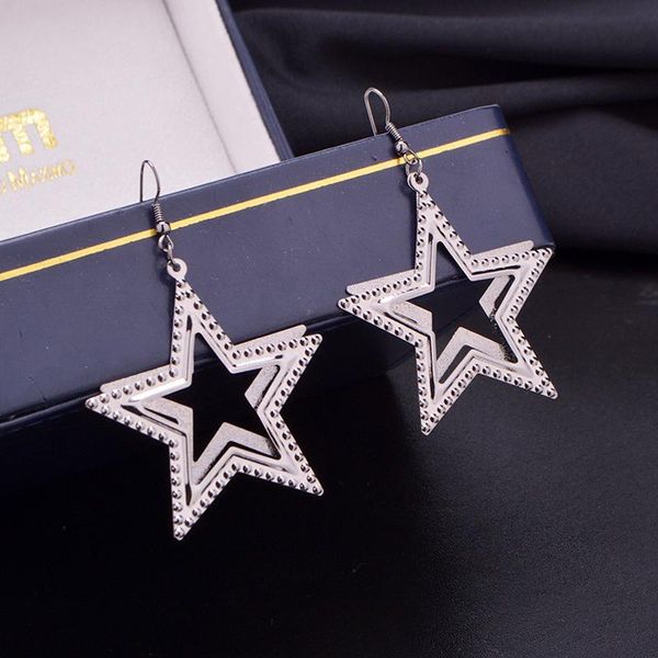 star earrings for women gold rhinestone shiny hollow cute party fashion street style pentagram gift dangle & chandelier, Silver
star earrings for women gold rhinestone shiny hollow cute party fashion street style pentagram gift dangle & chandelier, Silver
