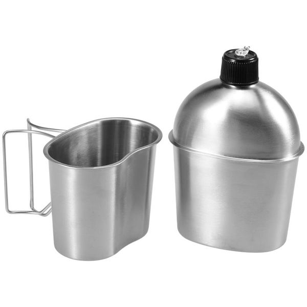 lixada portable stainless steel military canteen with cup set for outdoor camping hiking backpacking picnic survival water bottle
lixada portable stainless steel military canteen with cup set for outdoor camping hiking backpacking picnic survival water bottle