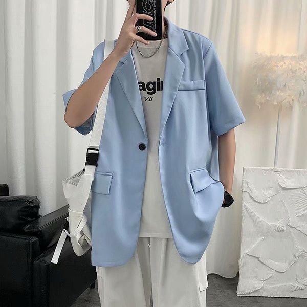 men's suits & blazers short sleeve small suit jacket male summer korean ins all-match ruffian handsome loose casual half thin, White;black
men's suits & blazers short sleeve small suit jacket male summer korean ins all-match ruffian handsome loose casual half thin, White;black