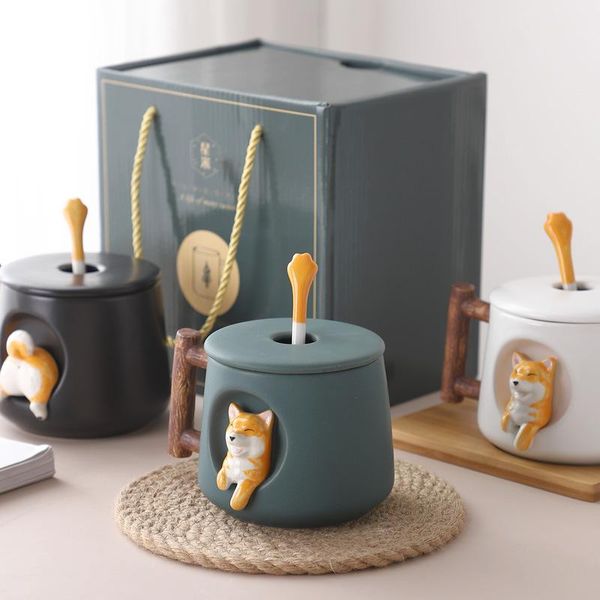 mugs cartoon mug with lid spoon ceramic personality cute girl male couple water cup creative animal shiba inu relief
mugs cartoon mug with lid spoon ceramic personality cute girl male couple water cup creative animal shiba inu relief